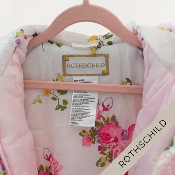 Rothschild Size 6โ9M Pink Faux Fur Baby Bunting Suit - Picture 4 of 6